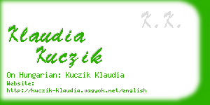 klaudia kuczik business card